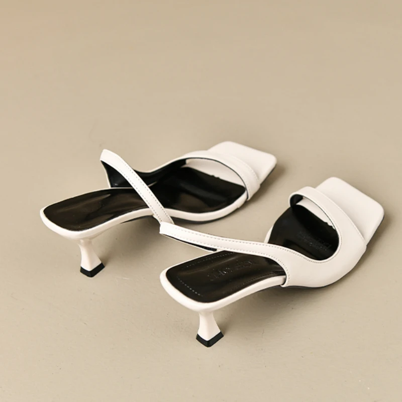 Женская обувь на высоком каблуке с квадратным носком пикантные сандалии римская