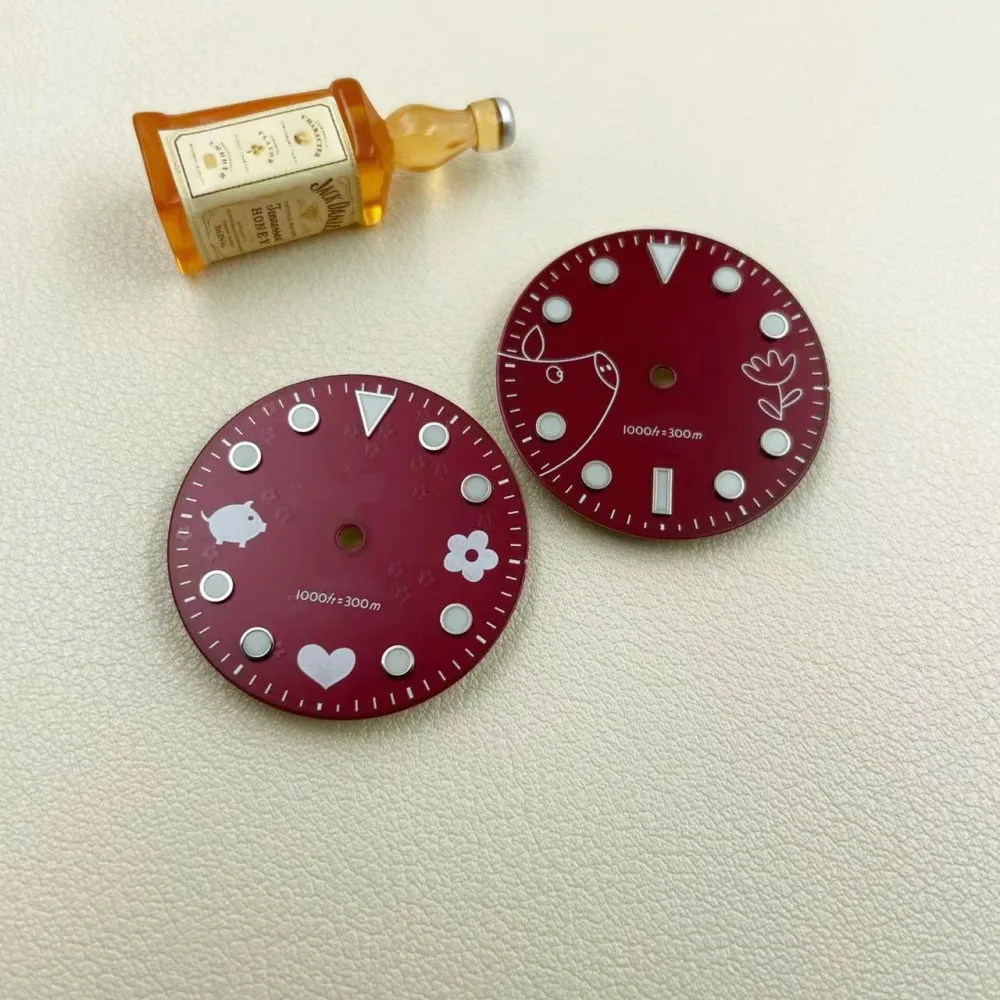 New 8215 Calendarless Dial Ice R mark Blue Luminous 2836 Modified Cartoon Diving Watch Literally Watch Accessories