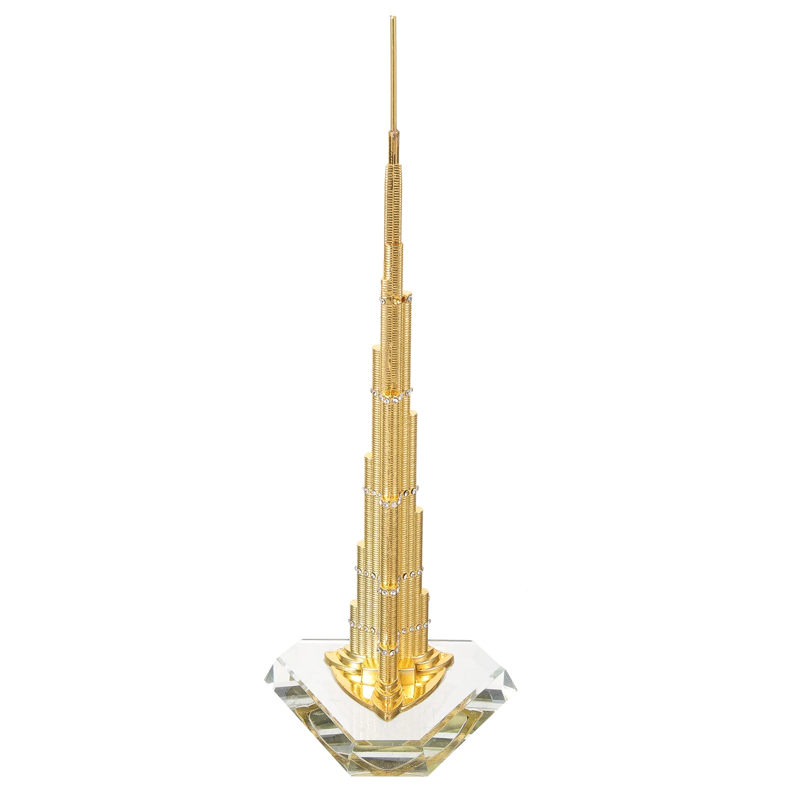 

Home Decor Decorative Building Sculptures Crafts Desktop Ornament Tower Figurine Metal Models Zinc Alloy Office Unique