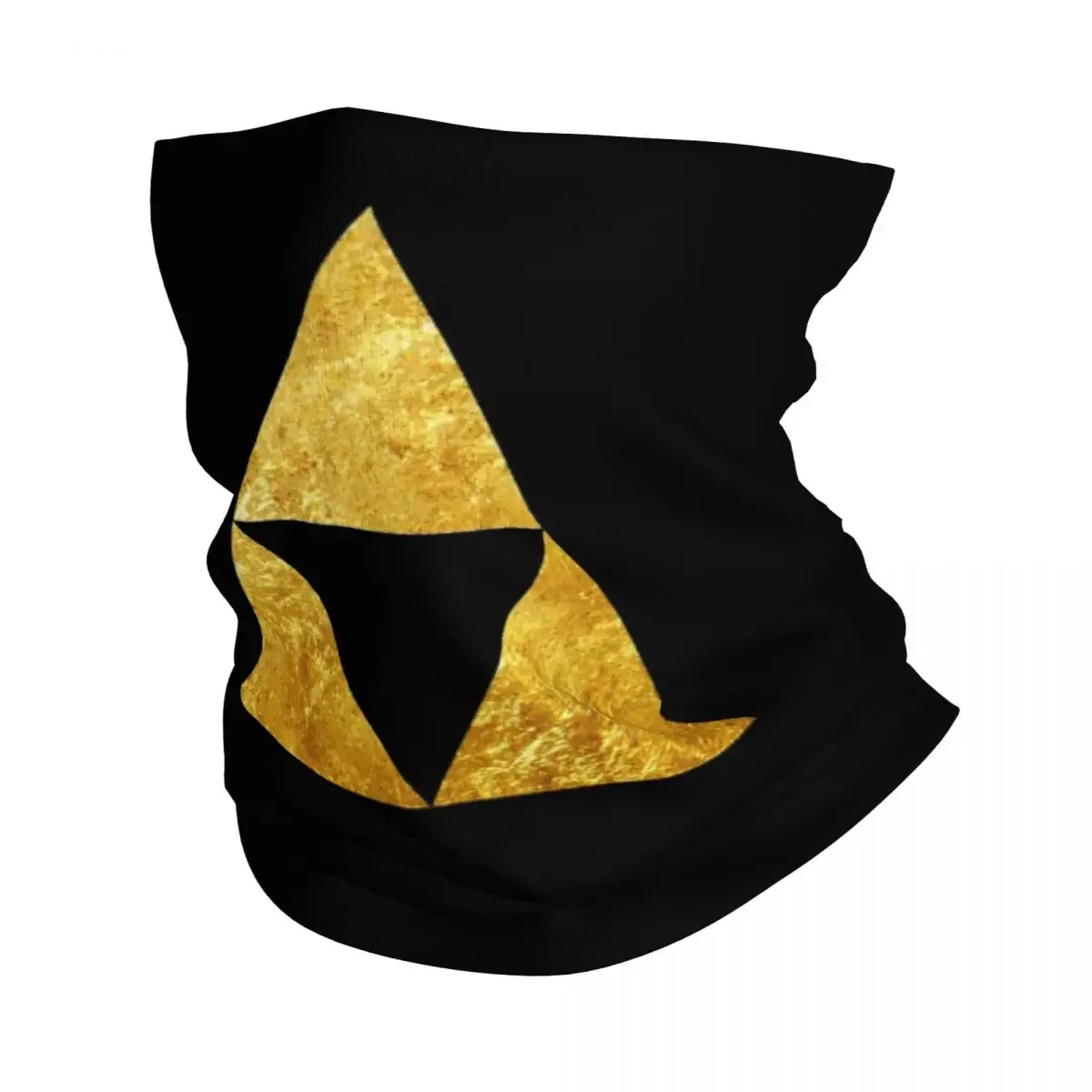 Gold Triforce Symbol Zelda Bandana Neck Cover Printed Face Scarf Multi-use Cycling Hiking Fishing For Men Adult Breathable
