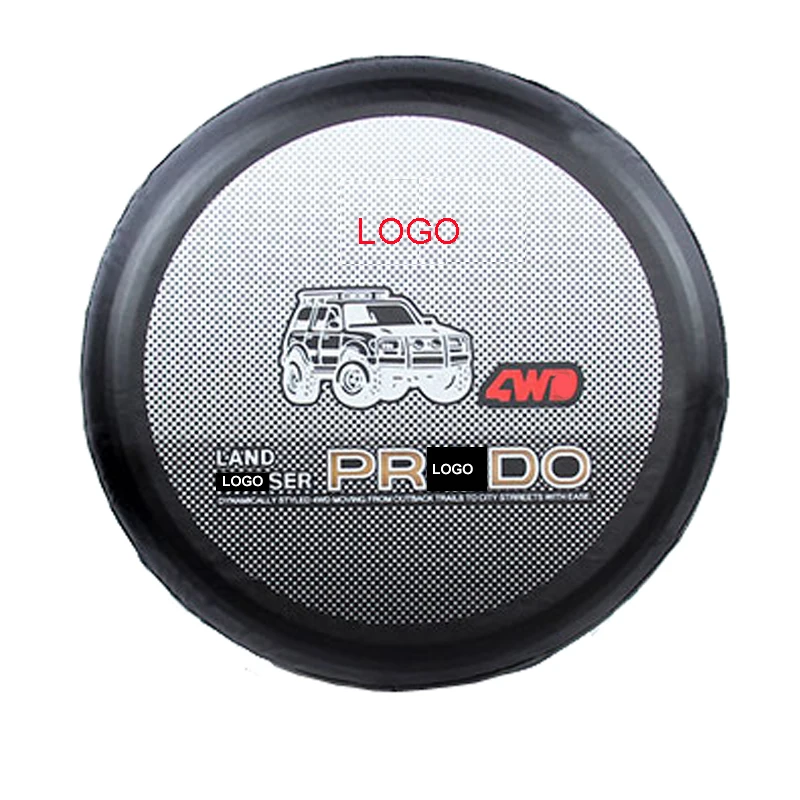 

15" 16" 4x4 Spare Wheel Cover PVC Leather Spare Tire Cover for Prado Land Cruiser Jeep Trailer RV SUV Truck