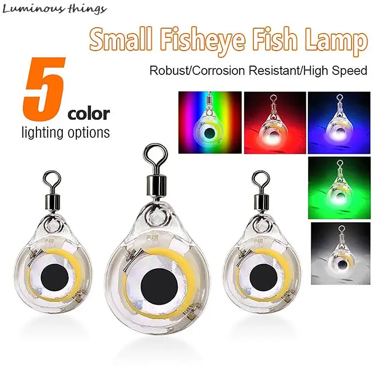 

Mini Fishing Lure Light LED Deep Drop Underwater Eye Shape Fishing Squid Fishing Bait Luminous Lure For Attracting Fish