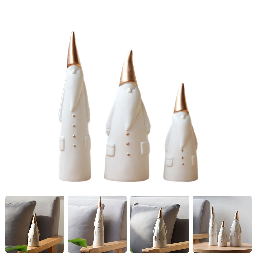

3Pcs Christmas Santa Claus Adornment Festive Xmas Themed Ornament Home Decor