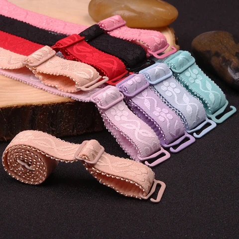 12 Colors High Quality Bra Straps Transparent Adjustable Anti Slip Bras Strap Buckle Elastic Belt Women Underwear Accessories