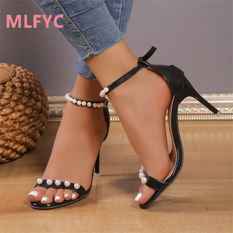 

Summer Fashion Simple Slim Heel High Heels female Sexy Nightclub Sandals ladies Shoes designer sandals women heel sandals