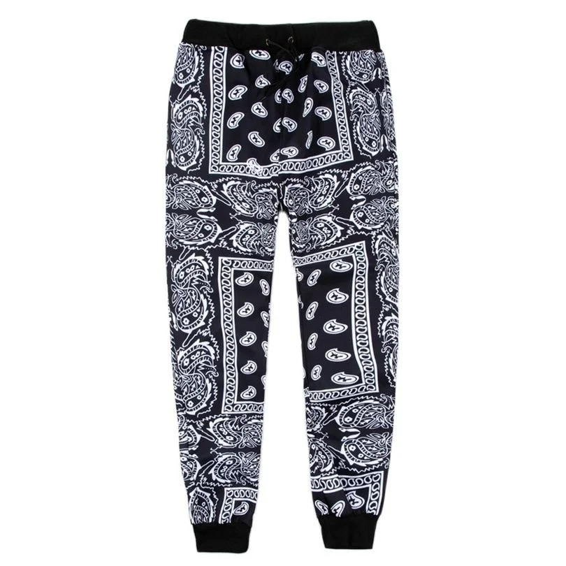 

Quilted Polyester Bandana Paisley Pant Jogger Men Women Sweatpants Tracksuit Harajuku Trousers Spring Hip Hop Streetwear