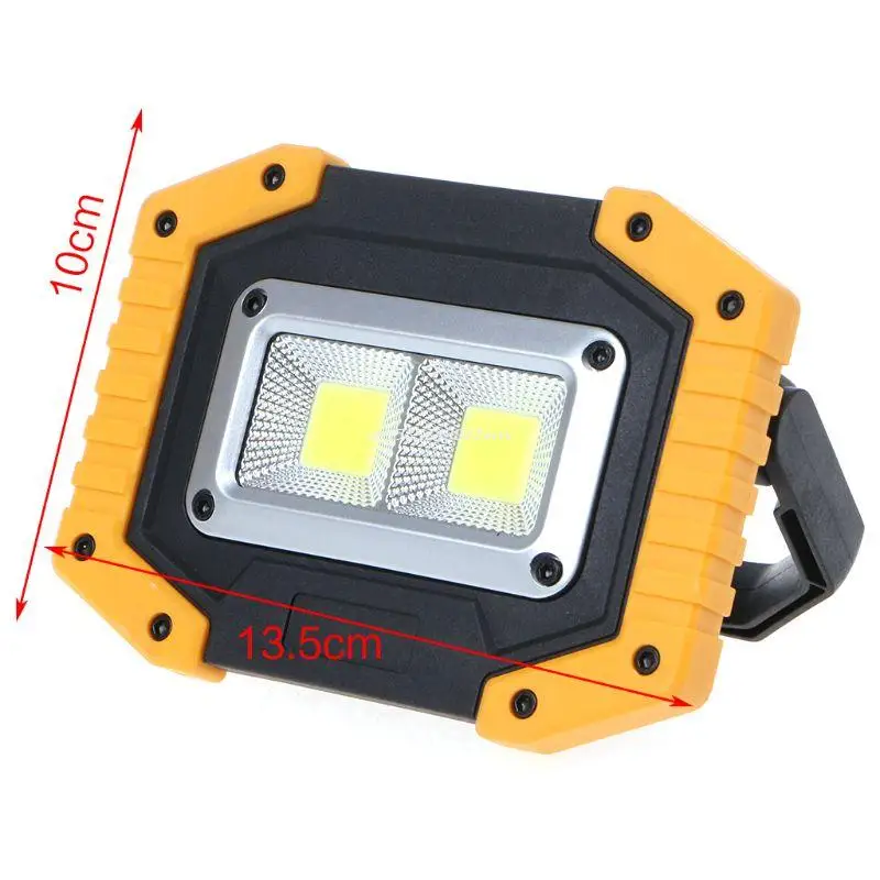 

Portable 2 COB LED Work Lamp Outdoor Flood Light Camping Emergency Flashlight