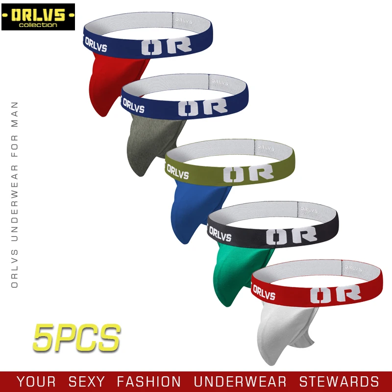 Мужские стринги с чехлом для пениса ORLVS черное нижнее белье бега настоящие геев