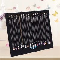 17 hooks blackgrayburlappink necklace pendant display stand women jewelry organizer holder storage case bracelet display rack