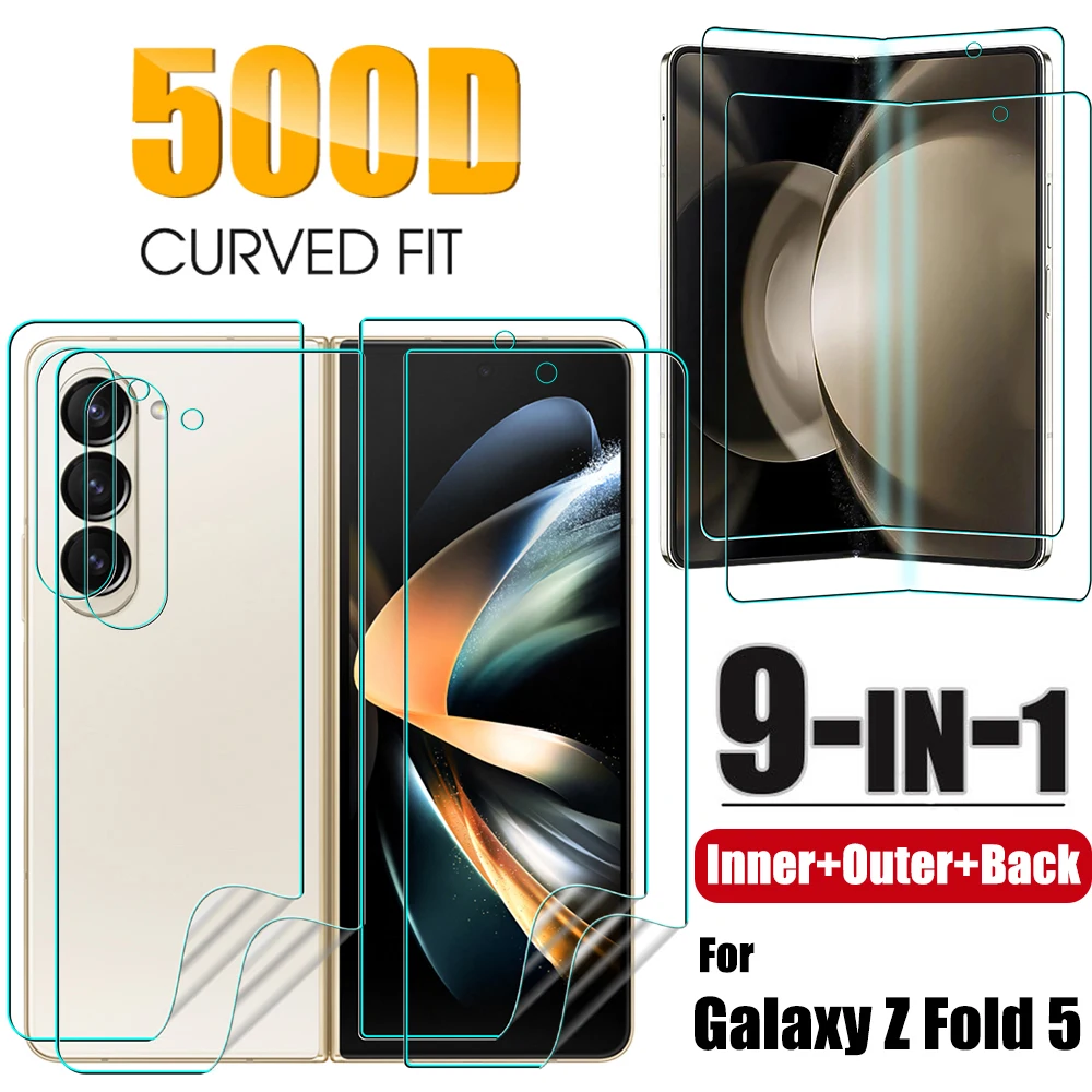 

For Samsung Galaxy Z Fold 5 Soft Hydrogel Film Flexible HD Clear Full Covered Screen Protector for Galaxy Z Fold5 Protection