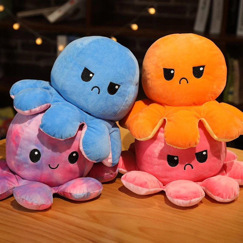 

Sensory shifter 1 Flip Hot-Sell Toy Plush Camping Decor big xxl Mood squid Octopus piece items Reversib pulpo Needs one real