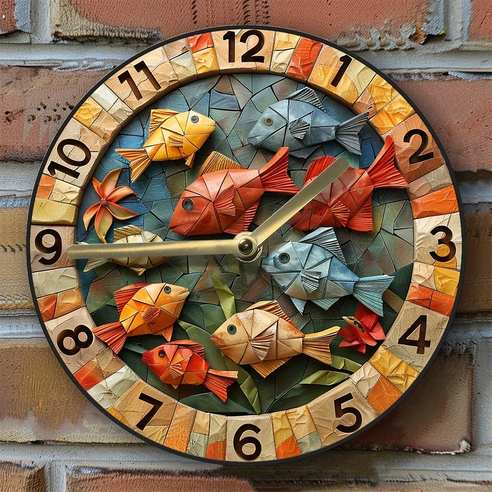 Настенные часы в стиле аквариума с тихими тропическими рыбками идеально