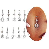 1pc number belly button rings navel piercing navel ear piercings navel earring belly piercings body jewelry pircings