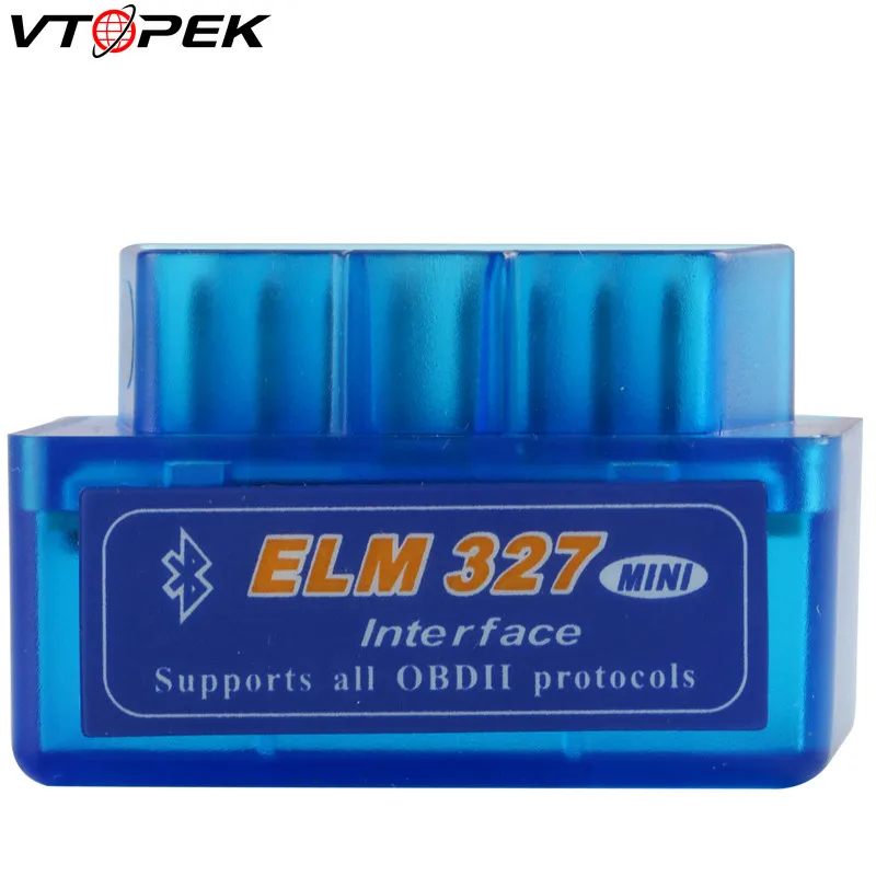 Vtopek Bluetooth мини Elm327 OBD2 сканер OBD Автомобильный диагностический инструмент