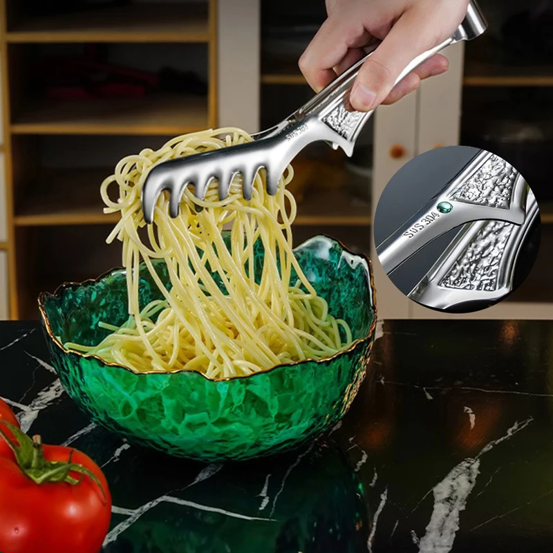 

304 Stainless Steel Pasta Clip Food Clip Kitchen Gadgets And Accessories Household Korean Barbecue Clips Bbq Tong Folder 2 Style