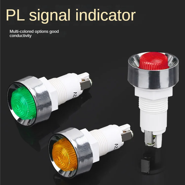 

ADP-PL Plastic Indicator Lamp 24V Power Supply 220V 380V Small Signal Lamp 12mm Opening 13.5mm