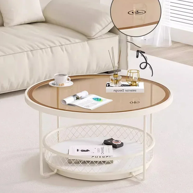 Круглые белые журнальные столики в скандинавском стиле современный дизайн