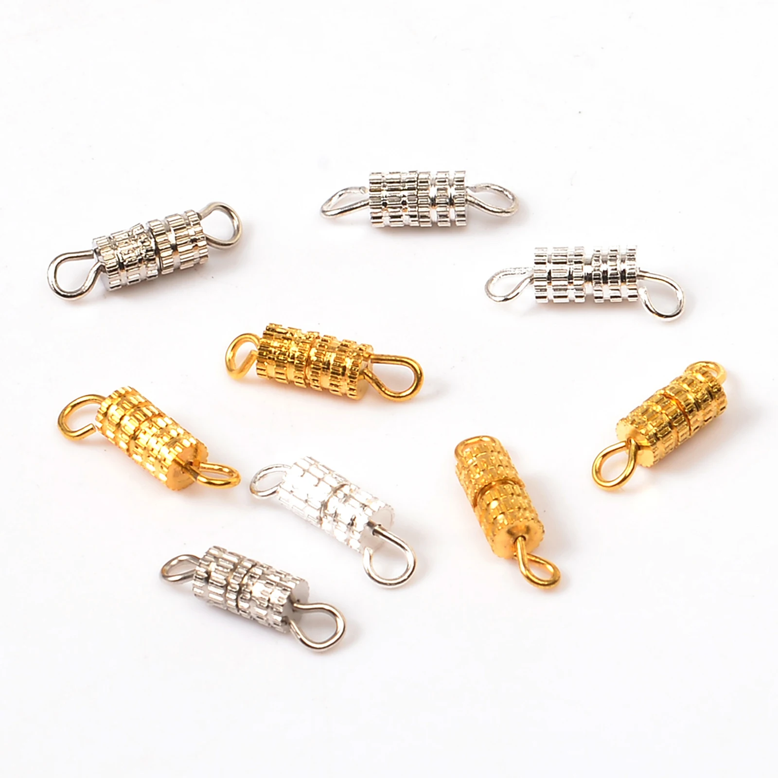 

Цилиндрический латунный Соединитель с пряжкой, замкнутые застежки, соединители для браслетов, фурнитура для изготовления ювелирных издели...