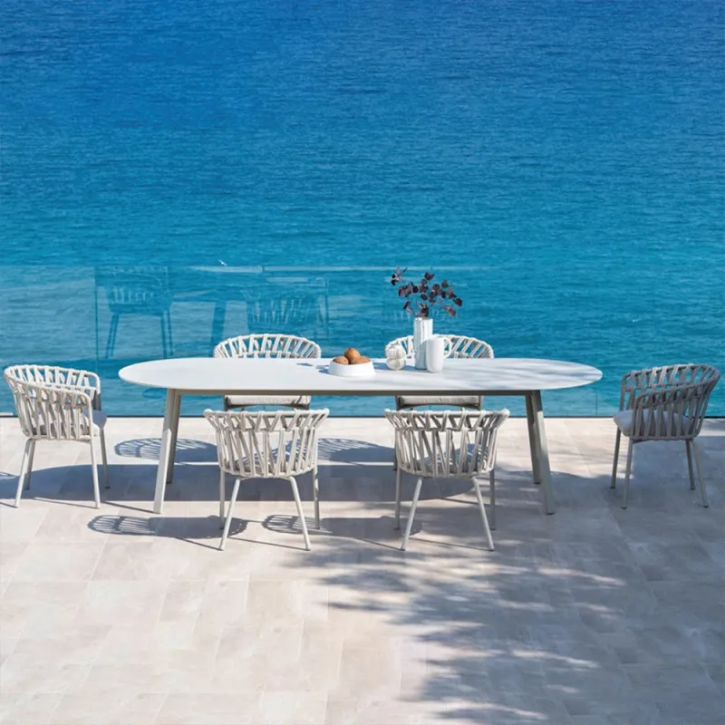 

Outdoor Furniture Leisure Dining Table and Chair Combination Outdoor Terrace Courtyard Wicker Chair