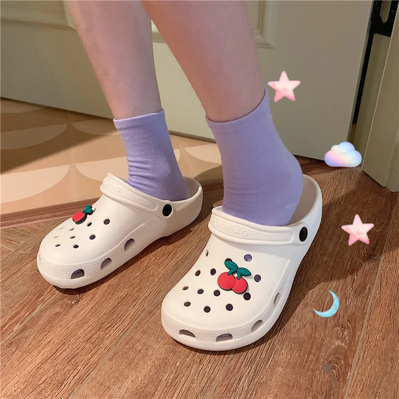 Summer Holiday Lazy Garden Shoes Women Home Simplicity Thick Slides EVA Quality Non-Slip Slippers Lady Outdoors Beach Slippers