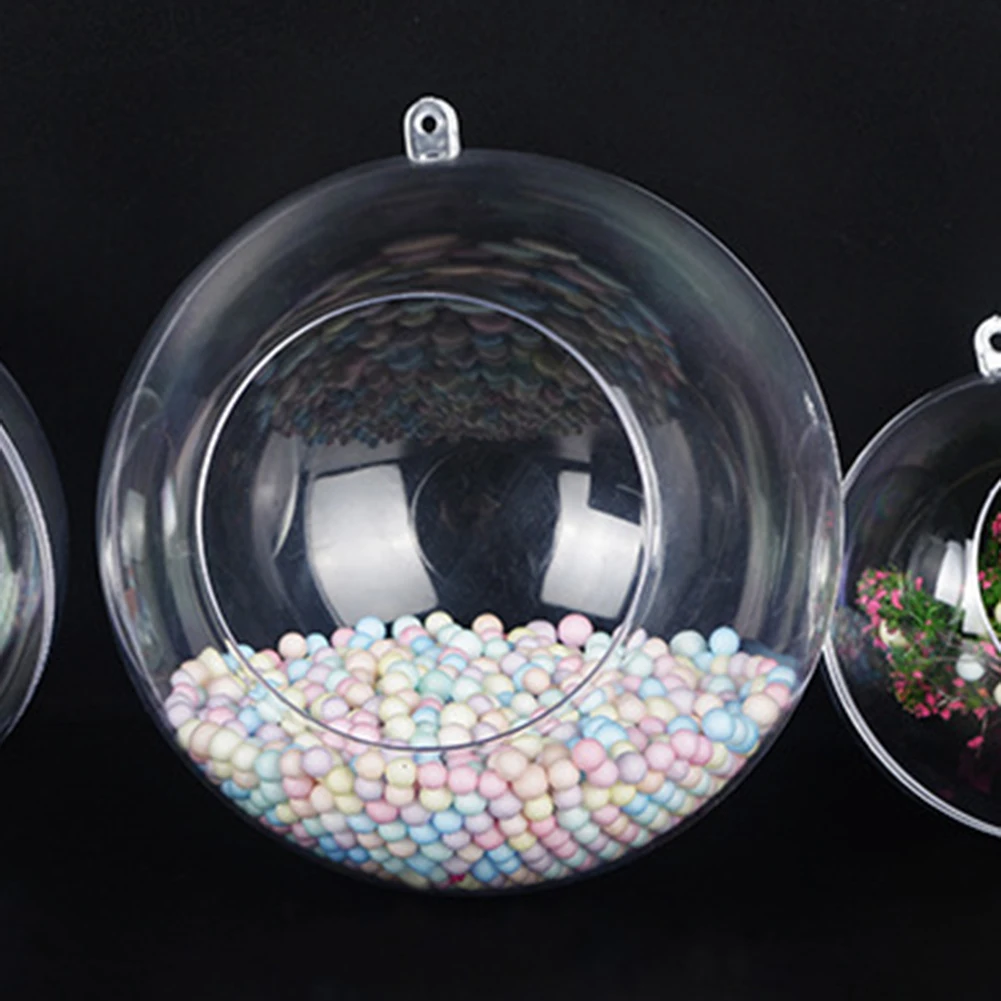 10 шт. универсальные прозрачные акриловые открытые шары для праздничных поделок и
