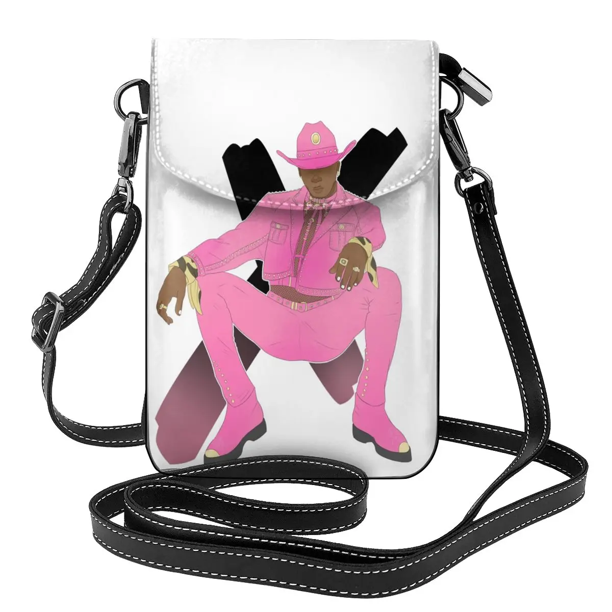 

Lil Nas X Album Art Shoulder Bag pink man cool pose guy Fashion Reusable Women Bags Leather Shopping Student Purse