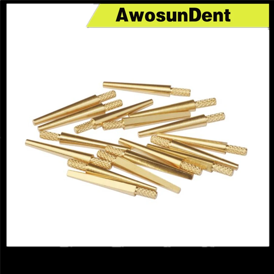 1000 Pieces Zinc Gold Singel Pins Brass Dental Lab Dowel Pin Dental Lab Porcelain Material Consumables