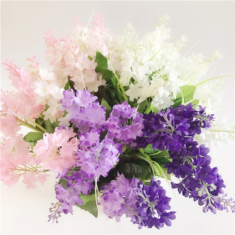 Artificial Flowers Single 35cm Hyacinth Flower Long Stem Art Photo Props Decorations for Wedding Home Office Artificial Plants