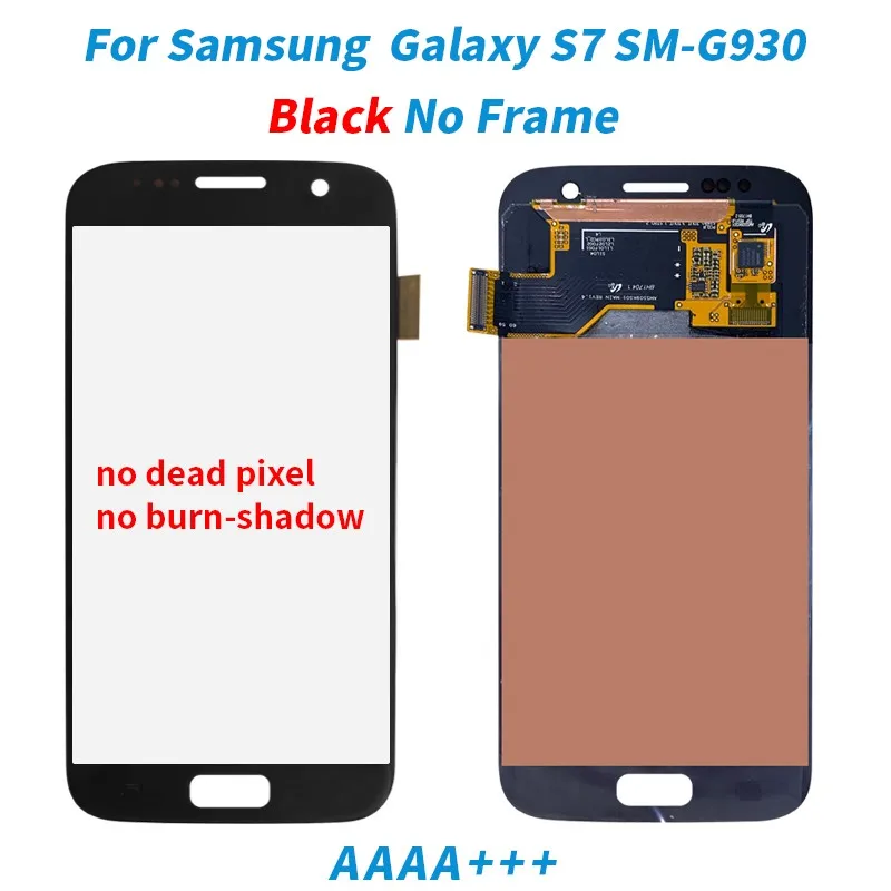 Оригинальный Super Amoled дисплей для Samsung Galaxy S7 G930 SM-G930F LCD с сенсорным экраном Digitizer Assembly Replacement ON.