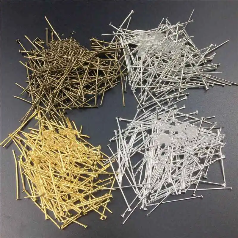 

15mm-70mm Flat Head Pins DIY Supplies Headpins Findings For Jewelry Making