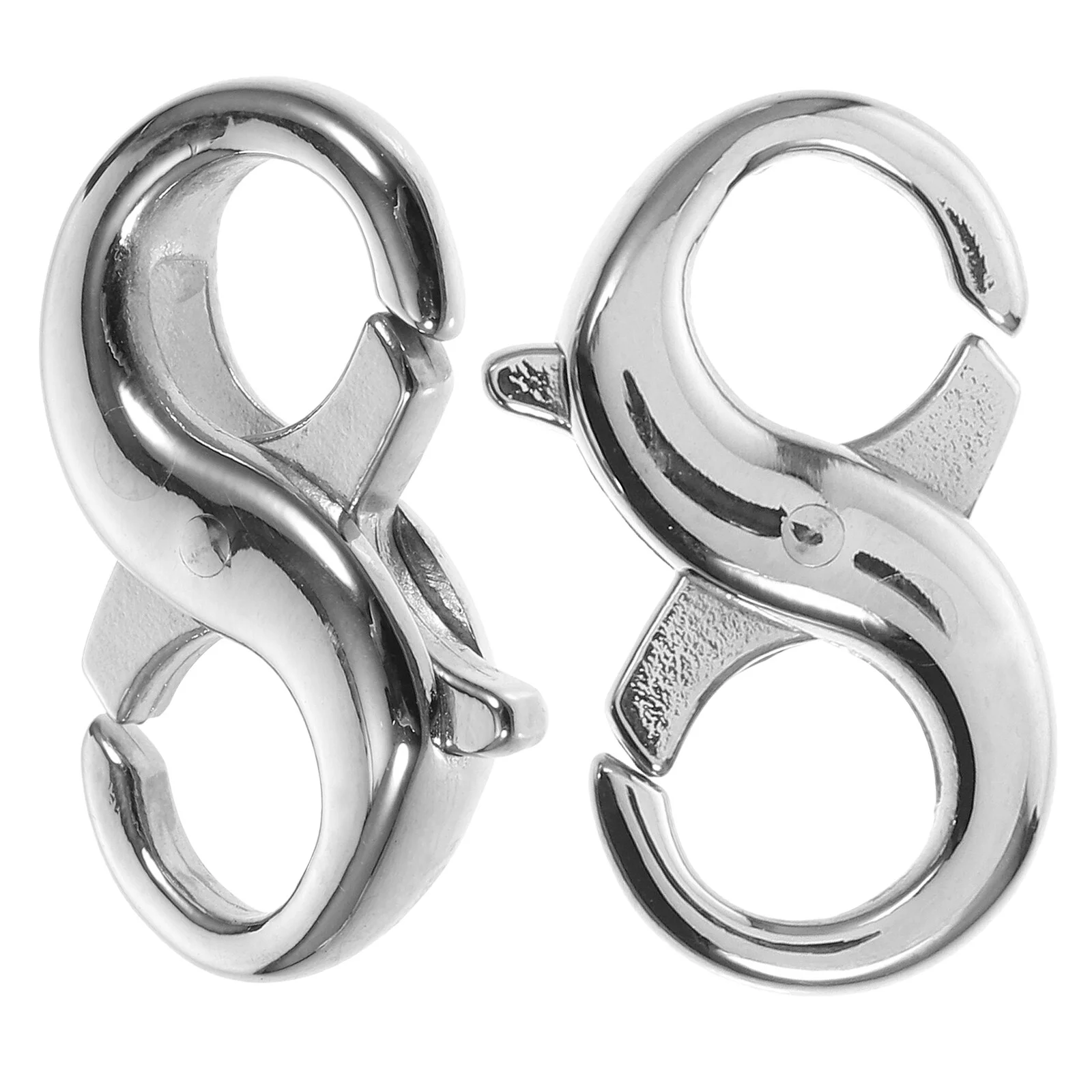 2 Pcs Jewelry Findings Kit Making Jump Rings DIY Necklace Buckles Stainless Steel Clasps Lobsters Parts Material