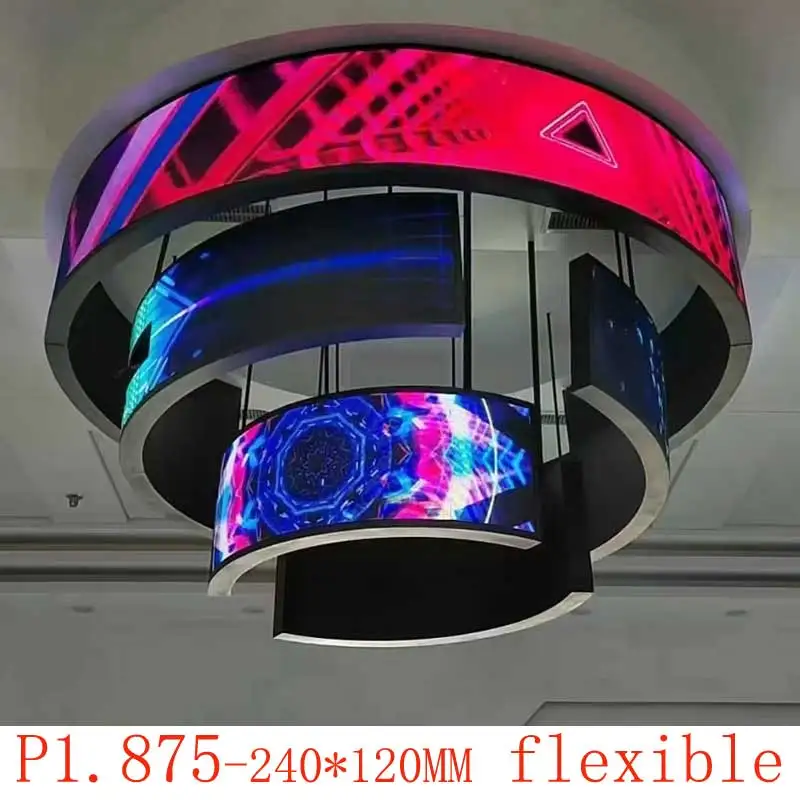 

P1.875 Flexible Display Panel 240X120mm LED Screen Module Indoor Full Color Advertising Circular Screen The Best Choice