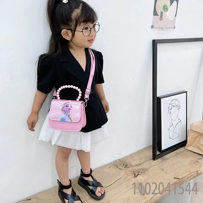 Disney Tote Bag Mini Handbag for Girls Frozen Cute Cartoon Frozen Shoulder Bag Crossbody Bag Princess for Kindergarten Students