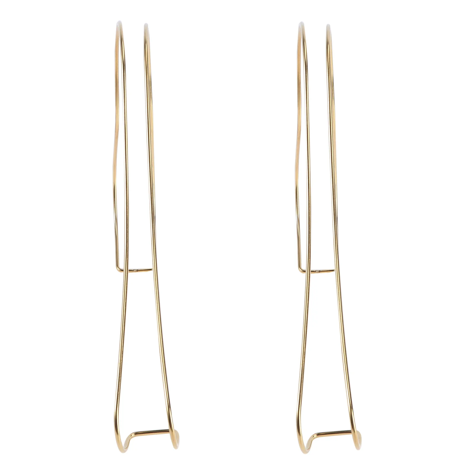 

2pcs High Heel Shoe Display Rack Metal Shoe Rack Store Shoe Holder (Golden)