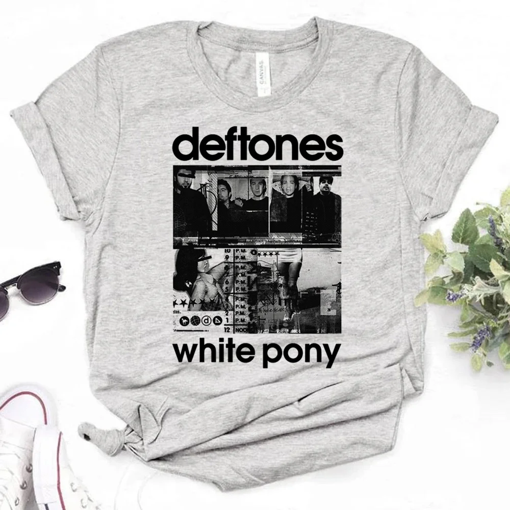 

deftones tshirt women Y2K manga streetwear t shirt girl 2000s Japanese clothes