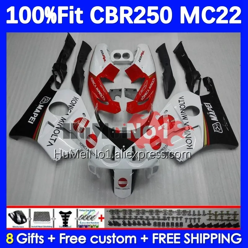 

Injection For HONDA CBR 250RR CBR250RR 90 91 92 93 94 192No.10 MC22 CBR250 RR 1995 1996 1997 1998 1999 OEM Fairing KONICA red