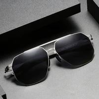 polarized sunglasses men irregular frame double bridge 50008 drive car eyeglasses fashion trends sun glasses big face anti uv