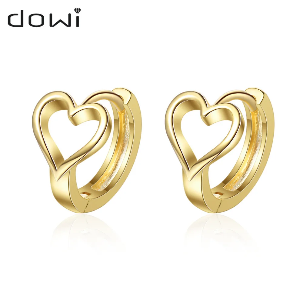 

Gold Color Stud Earrings for Women Korean Fashion Sweet Elegance Love Heart Ear Clip Heart Small Ear Ring Ear Rings Women