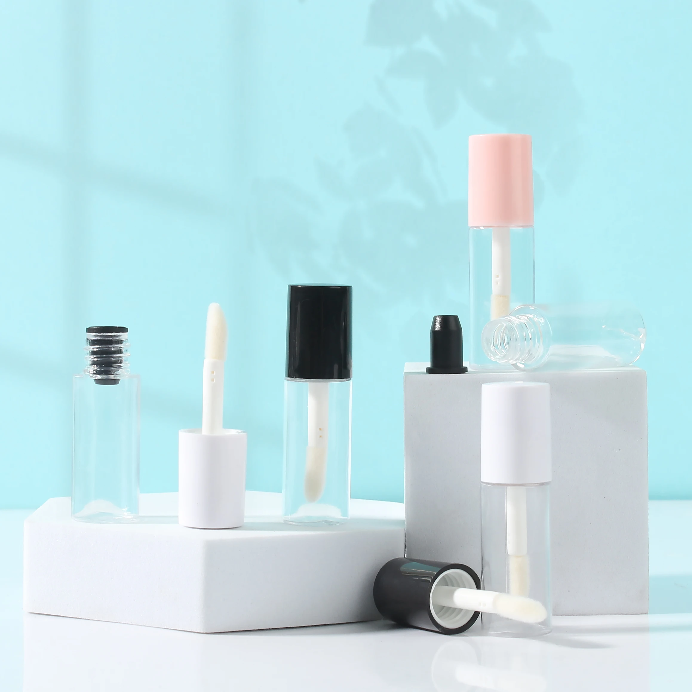 3 мл 27 шт. прозрачный пластиковый мини блеск для губ пустая туба косметический