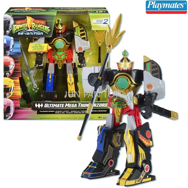 Фото Оригинальная фигурка Playmates Power Rangers Re-Ignition Season 2 Thunder Megazord PM68695 со светом и звуком, коллекционная игрушка-робот №1