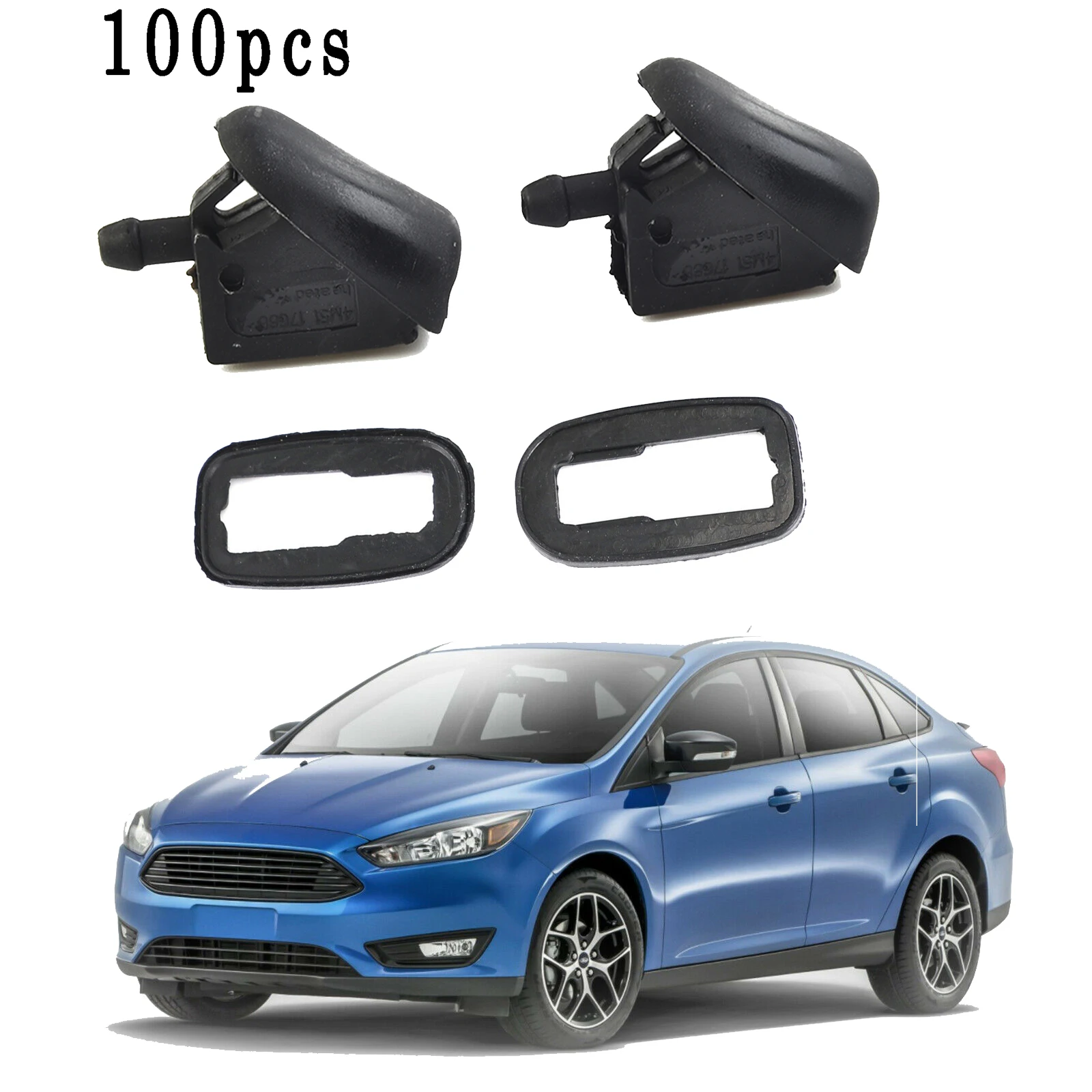

100 шт., Форсунка для автомобильного стеклоочистителя Ford Focus MK2 MK3 05-12 For Fiesta 01-08 Black XS4117666/1404820