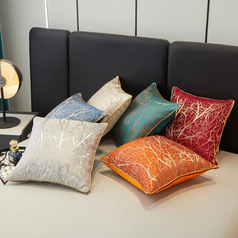 

Жаккардовая наволочка 45x45 см, декоративный дизайн, наволочка для дивана, искусственная наволочка для спальни, бежевый, серый