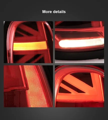 Пара светодиодных задних фонарей для Mini Cooper F55 F56 F57 2014-2019 гг. UNION JACK LCI RED Lens Задний задний фонарь с анимацией