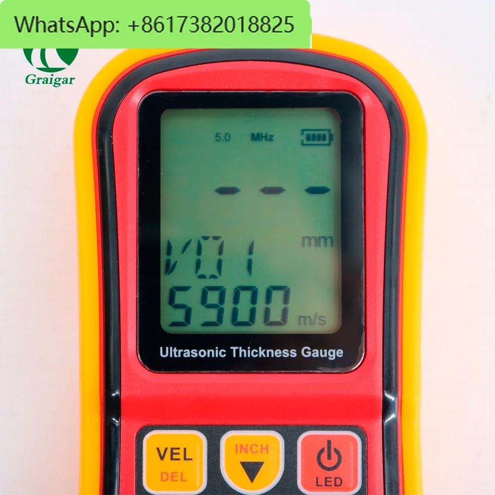 GM130 Интеллектуальный ручной ультразвуковой толщиномер с диапазоном измерения: 1