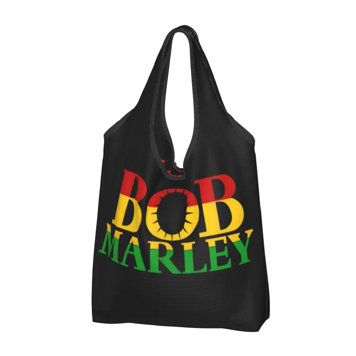 

Jamaica Singer Reggae Rock Bob Marleys Grocery Shopping Bags Cute Shopper Shoulder Tote Bags Large Capacity Portable Handbag