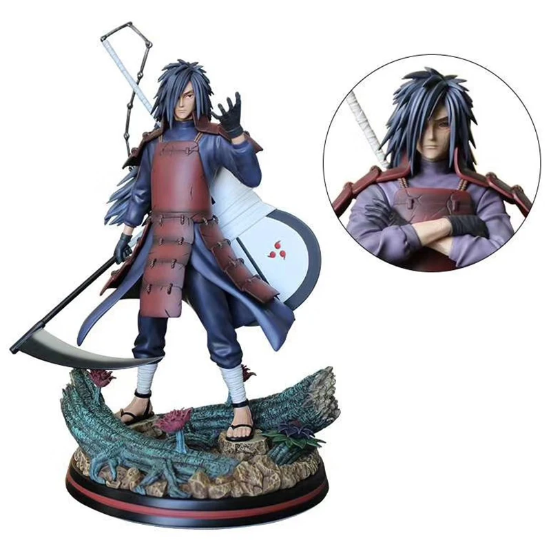 Uchiha Madara Sharingan Uchiha Group Fan Change Face Fighting Figurine Pvc Collectible Model Toy