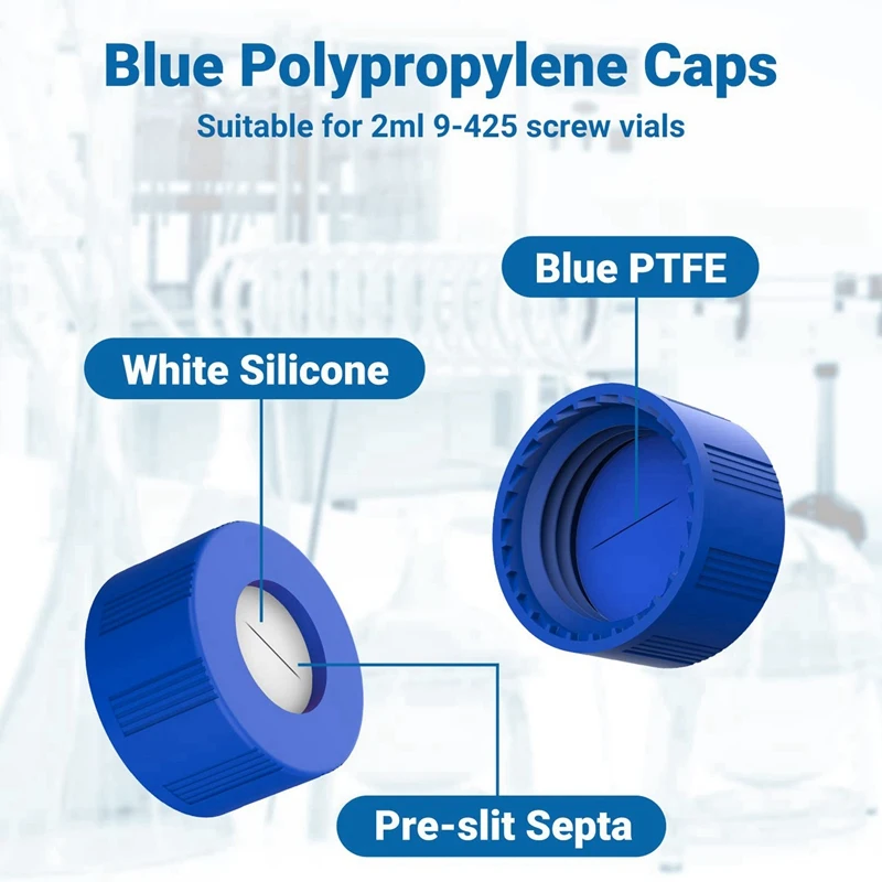 2 мл флаконы для автопробоотборника в упаковке 300-жхвд 9-425 прозрачные с синими