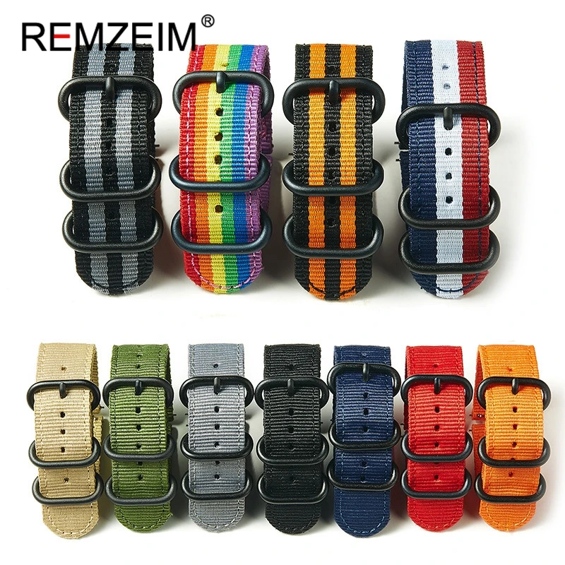 

Ремешок нейлоновый Плетеный для наручных часов, Универсальный спортивный быстросъемный холщовый браслет для мужчин и женщин, 18 мм 20 мм 22 мм