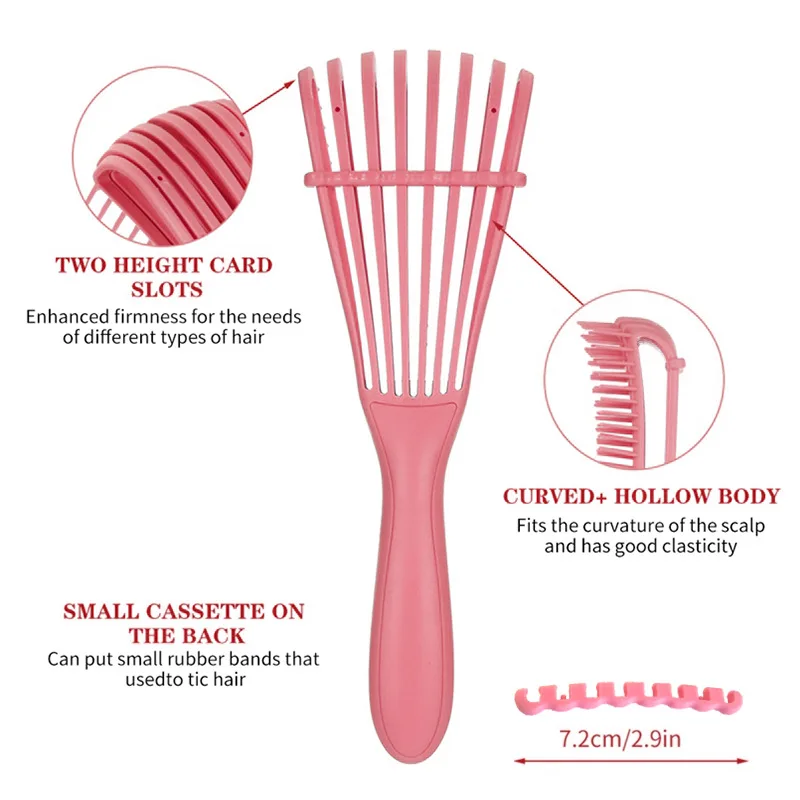 

1 pcs Detangler Brush for Curly Hair, Black Natural Hair Curly Hair Brush 3a to 4c, Great for Thick Wet Hai