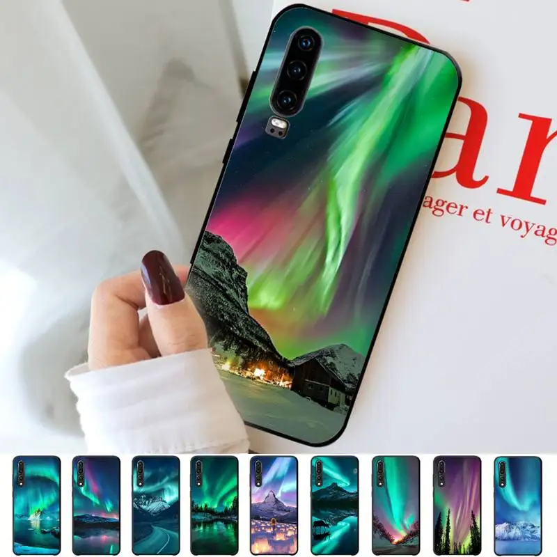 

Northern Lights Sky Phone Case for Huawei P30 40 20 10 8 9 lite pro plus Psmart2019